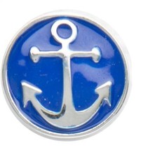 Jewel La La Dark Blue Anchor Charm #ER33813 - £4.93 GBP