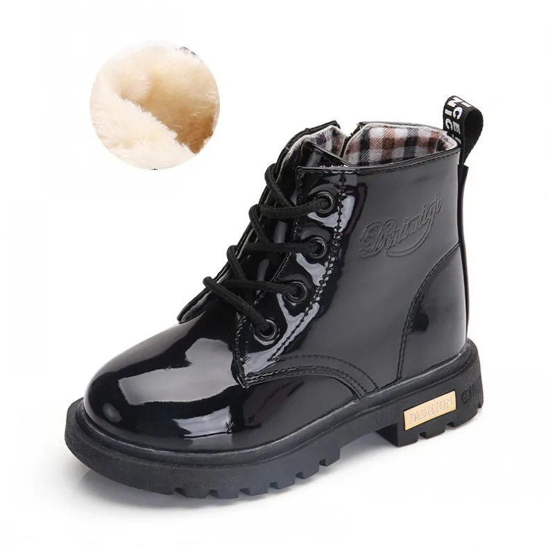 Winter children shoes pu leather waterproof tide boots kids snow boots brand girls boys thumb200