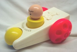 Vintage 1975 Fisher Price Click &#39;n Clatter Toy Car W/ Person #417 Made In Usa - £12.77 GBP
