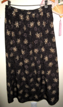 Chaus Womens Skirt Size 12 Black Brown Cream Print Elastic Waist Mint Co... - £14.38 GBP