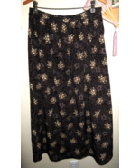 Chaus Womens Skirt Size 12 Black Brown Cream Print Elastic Waist Mint Co... - £14.15 GBP