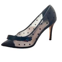 Kate Spade New York Lasalle Heels Womens 6 Sheer Black Polka Dot Bow Pum... - $33.53