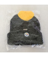 Steelers Miller lite beer cuffed winter knit hat pom pom ski hat tossel ... - £16.98 GBP
