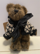 Boyds Bear Archibald with Black and Beige Sweater Brown - £9.89 GBP
