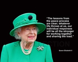 Queen Elizabeth Ii &quot;The Lessons From The Peace...&quot; Quote Photo Various Sizes - £3.86 GBP+