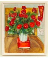 Nature Morte Par Manet Harrison Fowler Aquarelle Sur Papier Encadré Superbe - $3,759.75