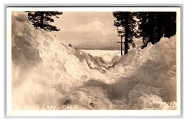 RPPC Winter View Big Bear Lake California CA UNP Pedersen Photo Postcard Z9 - £4.49 GBP