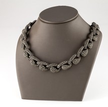 Magnifique Vintage Argent Sterling Unique Lien Marcassite Collier 16 &quot; - $15,600.77 MXN