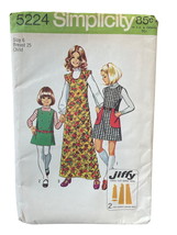 Simplicity Sewing Pattern 5224 JIFFY Jumper Girls Size 6 - $7.19