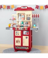 Lucky Doug Play Kitchen Playset Light &amp; Sound &amp; Spray Pretend Play Food ... - $59.39