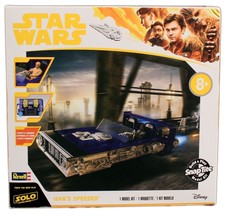 Star Wars Han&#39;s Speeder Vehicle Model Kit Lights Sounds Revell SnapTite ... - £10.87 GBP
