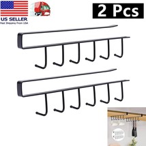 2 Pcs Under Shelf Coffee Cup Mug Holder Hanger Storage Rack Cabinet Hook Kitchen - $10.88