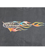 Vtg 2001 Harley Davidson Motorcycle Flame Black Shirt - Size L - £38.25 GBP