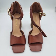 Madden Girl Women’s Brown Shoes Size 7.5, High Heels, Block Wedge Gently Used - £15.72 GBP