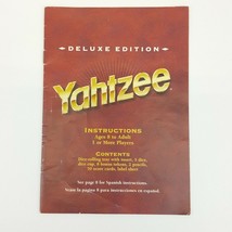 Yahtzee Deluxe Edition Instructions Manual Booklet Replacement Game Part 1997 - $4.45