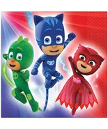 PJ Masks Lunch Napkins Birthday Party Tableware Supplies 16 Per Package NEW - $72.63 MXN