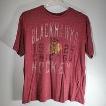 Chicago Blackhawks Shirt Mens Large Heather Red Carl Banks NHL GIII Sports  - $12.97