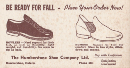 VINTAGE 1950&#39;S THE HUMBERSTONE ONTARIO CANADA SHOE COMPANY INK BLOTTER - £13.10 GBP