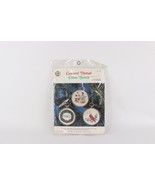 NOS Vintage 80s Counted Thread Cross Stitch Set of 3 Christmas Tree Orna... - $33.78 CAD
