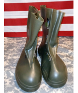 MILITARY OD GREEN RUBBER WATERPROOF OVERBOOTS GALOSHES BOOTS US SIZE 10 -11 - $31.47 CAD