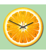 Eco-Friendly Orange Slice Wall Clock- Wooden, Sustainable, Zero Waste Ho... - $39.00