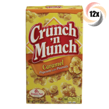 12x Boxes Crunch &#39;N Munch Caramel Popcorn With Peanuts 3.5oz Fast Shipping - £28.14 GBP