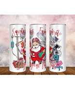 Skinny Tumbler with Straw, 20/30oz,  Santa&#39;s Favorite Surgical Tech - £28.27 GBP+