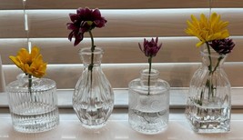 Glass Bud Vases Set of 4,Small Flower Vases Centerpiece 2.1&quot;L x 1.5&quot;W x ... - €16,19 EUR