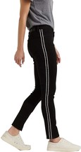 Lucky Brand Womens Black Stripe Lolita Skinny Jeans Sz 6 / 28W 7080-4M - £31.84 GBP