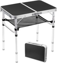 The Anbte Folding Camping Table With Storage Net, Aluminum 2Ft Picnic Table 24&quot; - $55.98