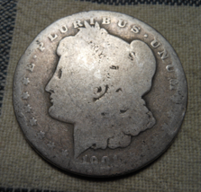 1901-O MORGAN 90% SILVER DOLLAR POOR WELL WORN LOW BALL CULL SLICK POCKE... - $59.00