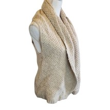 Alpaca Chunky Knit Beige Cream Oatmeal Cardigan Sweater Vest Sz M Medium... - £18.54 GBP