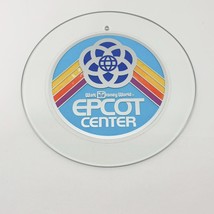 Walt Disney World Epcot Center Decorative Glass Disk Wall Plaque Vintage 8&quot; - £19.56 GBP