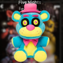 Fnaf Plush Five Nights At Freddy&#39;s Blacklight Freddy Blue Neon Toy Plushies 18cm - £13.15 GBP