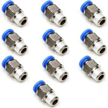 10 Pcs, Pneumatic 6mm OD Tube x 1/4" NPT Male Connector Push to Connect ... - $19.90