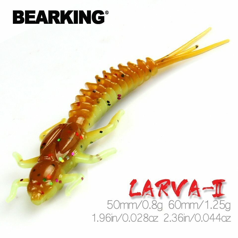 New Larva Soft Lures Bait 50mm 60mm Fishing Artificial Lures Silicone Ba... - $10.78