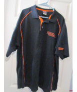 Harley Davidson Polo Mens XL Black Short Sleeve Lancaster CA. - $29.95