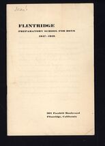 FLINTRIDGE CA Preparatory School for BOYS 1947-48 * information booklet - $11.95