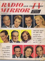 ORIGINAL Vintage October 1950 TV Radio Mirror Magazine CBS Issue Gene Autry - $19.79