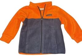 Columbia Toddler Fleece Jacket Orange Blue Zip Up 12–18 Months Gently Used - $9.89
