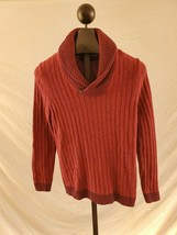 NWT Tasso Elba Holiday Red Cotton Shawl Collar Sweater Mens Size Small - $19.79