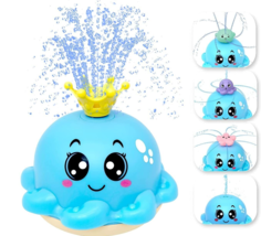 Octopus Blue Sprinkler Light Up Bathtub Toy for Bathroom or Swimming Pool NEW - £14.82 GBP