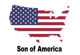 Son of America American USA US Country Map Flag Poster Print High Quality Print - £5.51 GBP+