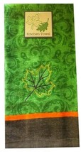 Thanksgiving Dish Towel Plush Embroidered 100% Cotton Leaf Fall Autumn - £13.19 GBP