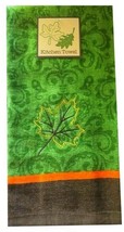 Thanksgiving Dish Towel Plush Embroidered 100% Cotton Leaf Fall Autumn - £13.21 GBP