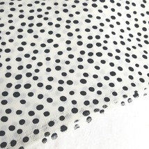 3.33yds Classic White &amp; Black Polka Dot Rayon Polyester fabric - 45&quot; x 120&quot; - £26.74 GBP