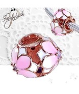 Pandora MAGNOLIA Rose Pink White Charm 782087NBP Retired US SELLER  - $1,058.69 MXN