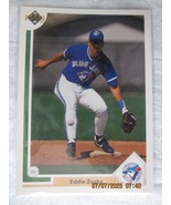 1991 Upper Deck 734 Eddie Zosky Toronto Blue Jays Baseball Card - $2.50