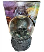 Vintage NIB Pewter Tribal Skull Myths &amp; Legends Water Globe Halloween Ha... - $71.37 CAD