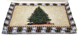 Christmas Tree Table Woven Tapestry Placemats 17.5 x 11.5 in Set of 4 READ - £10.70 GBP